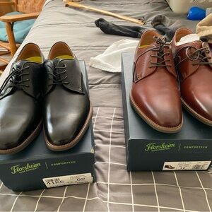 (2) Florsheim Upscale Men's Black and Tan Oxfords